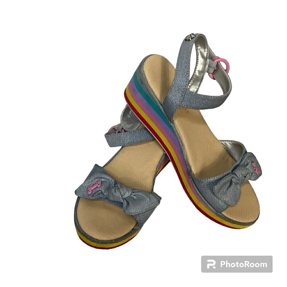 Juicy Couture Womens Girls Size 5M Sandal Rainbow Pride Adjustable Strap Rck